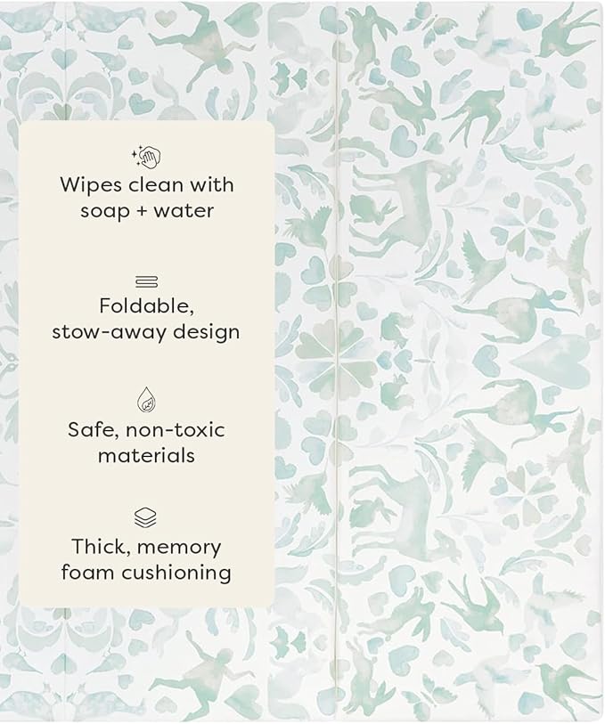 House of Noa Tumbling Baby Play Mat for Floor ??Foldable Foam Playmat for Babies & Kids, Non-Toxic Wipeable Baby Mat