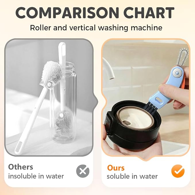 3 in 1 Cup Lid Gap Cleaning Brush Set, Multifunctional Bottle Cleaning Brush, Cup Lid Gap Cleaner, Water Bottle Cleaner Brush, Home Kitchen Cleaning Brush (2pcs Green)