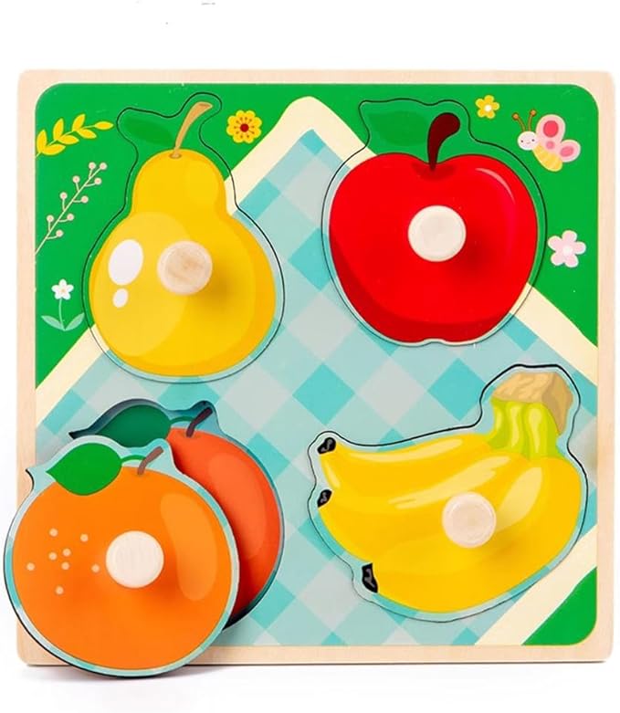 Montessori Wooden Peg Puzzles for Kids, Learning Puzzles for Early Education