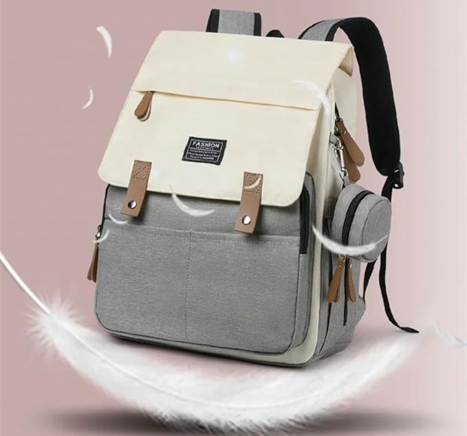 Diaper Bag Backpack, Large Capacity Baby Travel Bag with Changing Pad, Waterproof Mommy Backpack with Insulated Bottle Pockets & Stroller Straps, Stylish Baby Bag for Moms & Dads.