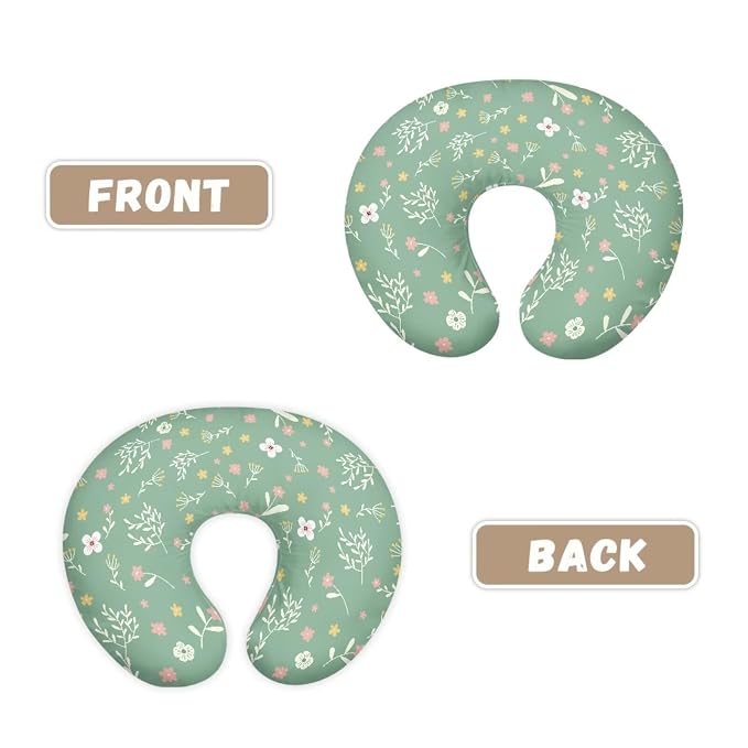 Cartoon Leaf Nursing Pillow Cover, Ultra Soft Comfortable Newborn Nursing Pillow Case Breathable Soft Slipcover for Baby Boy Girl
