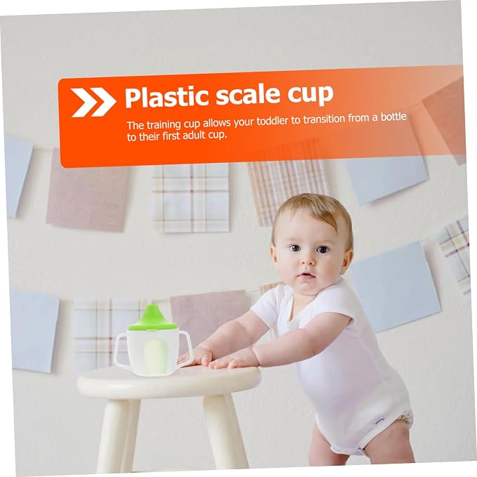 2pcs Boy Girl Cups Water Cup Spill Design Green for Boys and Girls Safe Easy to Hold Transition from Bottle to