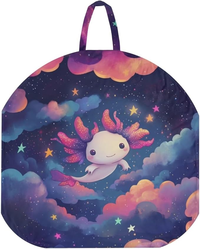 Rainbow Axolotl Nursing Pillow Cover Floral Neutral Breastfeeding Pillow Cover Fits 26in*24in Nursing Pillow for Baby Boy Girl,Neutral Baby Nursing Pillow Cover Pillow Not Included