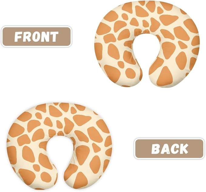 Cow Nursing Pillow and Positioner Detachable Original Breastfeeding Newborn Nursing Pillow Case Lightweight Head Support Protector Cushion Essentials with Hidden Zipper