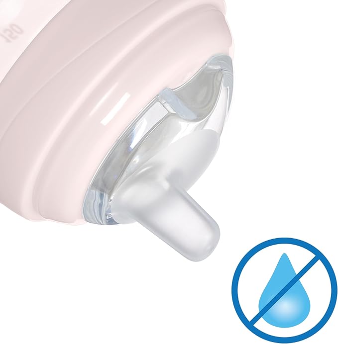 Chicco Transition Sippy Cup for Babies 4+ Months, 7oz Training Cup with Soft Silicone Spout, Easy Grip Removable Handles, Measurement Markings, BPA Free, Blush