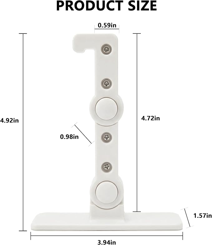 Child Proof Door Lever Lock 2-Pack - Adjustable Baby Proofing Lock for Door Handles & Cabinets, No-Drill Adhesive, Easy for Adults, Hard for Toddlers & Pets