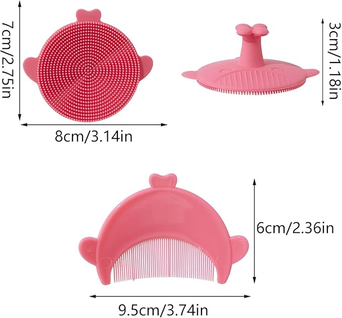 Soft Comb Hair Washing Scrubber Brush Baby Combs Silicone Massage Shampoo Bath Cradle Caps Brushes Baby Essential Toddler Hair