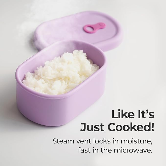 Premium Korean-Made Silicone Airtight Food Container with Steam Vent ??BPA Free, Leakproof, Microwave & Freezer Safe Meal Prep. & Leftovers Storage (4p Multi-Color Set, 22 floz (650ml))
