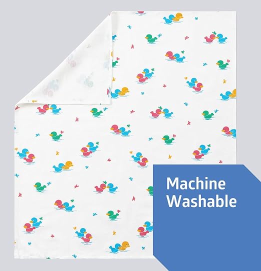 Medline Baby Blanket in Duck Print, Classic Design, Heavy Weight, 100% Cotton, Cuddly and Soft - Perfect for Newborns and Toddlers, 36" x 40" (91.4 cm x 1 m)