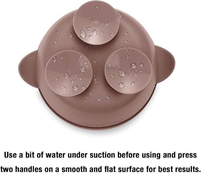 PandaEar 3 Pack Baby Suction Bowls with Lids ??Stay Put Silicone Toddler Bowls for Self-Feeding & Travel, 100% Food Grade BPA-Free, Leakproof Feeding Set (Muted Earth Tones)