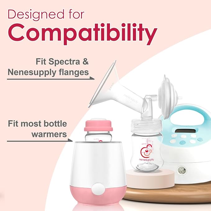 Nenesupply Storage Bottles Collection for Spectra S1 S2 Motif Luna Breast Pumps 6 pc 4.7oz 140ml with Collar and Sealing Disc. Breastmilk Storage Replace Spectra Bottles for Pumping Wide-Mouth