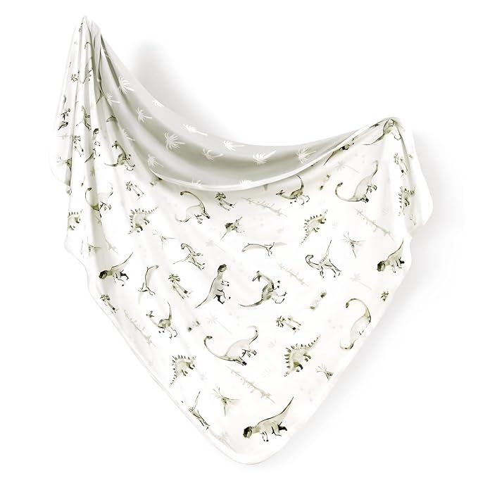 GRSSDER Baby Blankets Super Soft Stretchy Jersey Knit Swaddle Blanket for Baby Girls and Boys, Double Layer Reversible Receiving Blankets 34 x 44, Extra Large for Swaddling