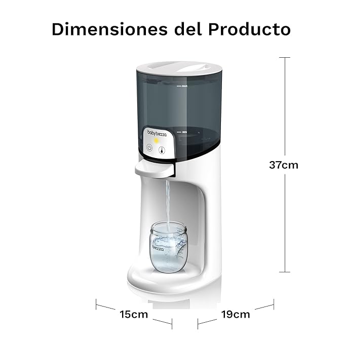 Baby Brezza Instant Baby Bottle Maker with 3 Temperature Settings for Formula Warming, 50oz Tank Capacity, 24/7 Warm Water Dispenser, Electric Kettle Alternative