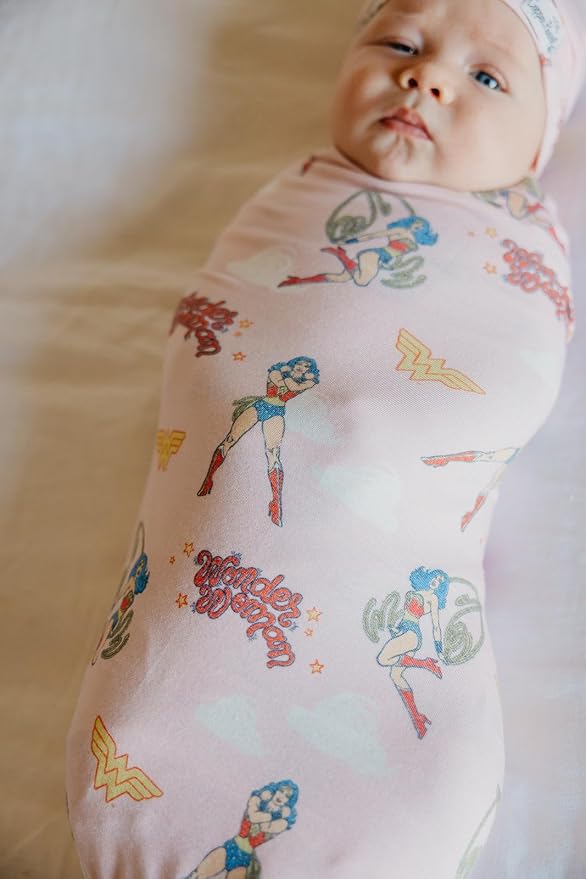 Copper Pearl Baby Swaddle Blanket - Premium Knit Baby Blanket, Large Soft Stretchy Receiving Blankets for Baby Boy and Girl, Swaddles for Newborn, Infant, and Toddler (Wonder Woman™)