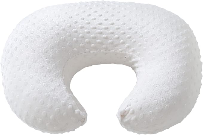 Baby Nursing Pillow Cover, Nursing Pillow Slipcovers for Breastfeeding Moms, Ultra-Soft Fit Standard Infant Nursing Pillows for Infant Newborn Baby Boy Girl (Cloud Dancer)