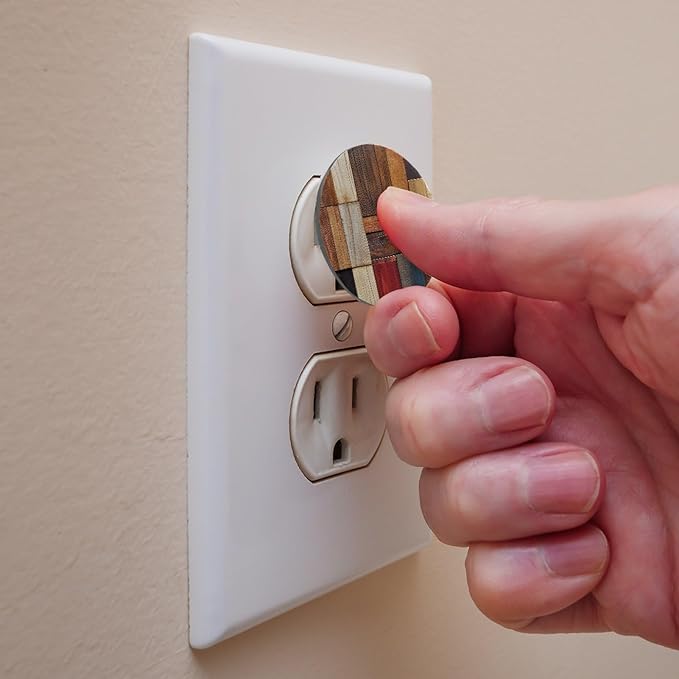 Outlet Covers, Child Safe, Easy Install, Wooden (3)