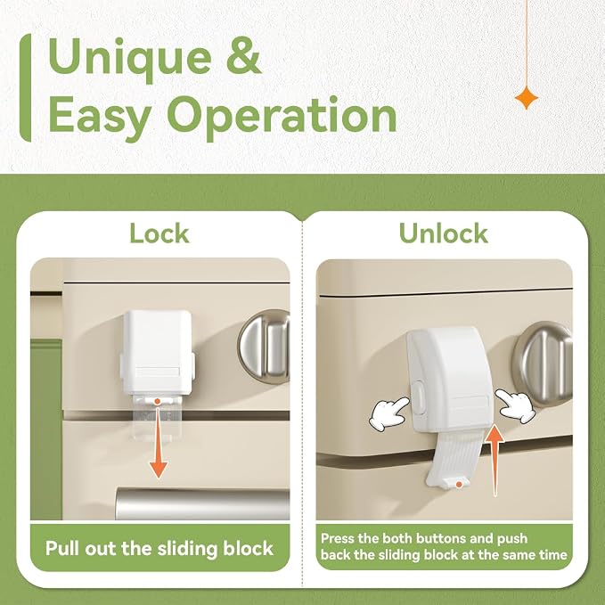 SAFELON 1 PC Baby Oven Lock, Childproof Oven Door Lock, Oven Safety Lock for Kids, Heat-Resistant, No Drilling (White)