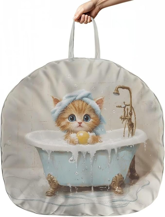 Bubble Bath Cat Nursing Pillow Cover for Breastfeeding Pillow Ultra Soft and Cozy Nursing Pillow Slipcovers Nice Newborn Gift Best Choice for Mom or Baby Pillow Cover 1 Pack