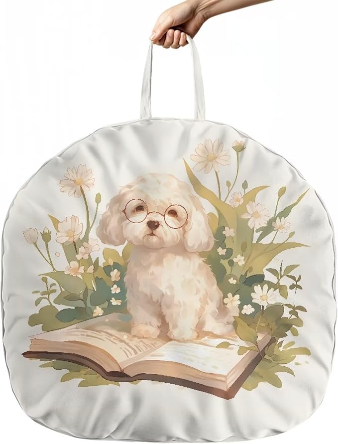 White Puppy Nursing Pillow Cover for Breastfeeding Pillow Ultra Soft and Cozy Nursing Pillow Slipcovers,Nice Newborn Gift Best Choice for Mom or Baby Pillow Not Included