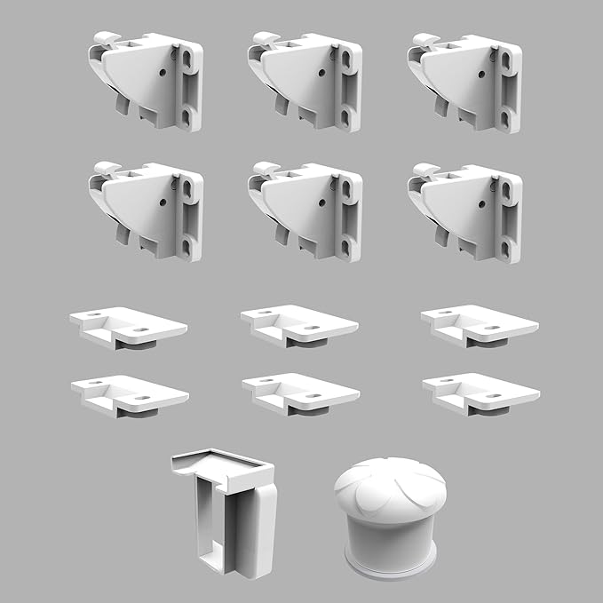 Magnetic Cabinet Locks (6-Packs 1 Key), Baby Proofing Drawer Lock, Multi-Purpose Cupboard Drawers Latches, Safe & Easy Install, Strong Adhesive, No Screws or Tools Needed.