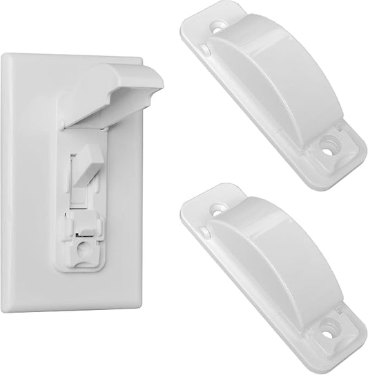 2 Light Switch Guard Cover, Baby Proof Wall Switch Cover Guard for Toggle Light Switch Protects Your Lights or Circuits from Being Accidentally Turned On or Off
