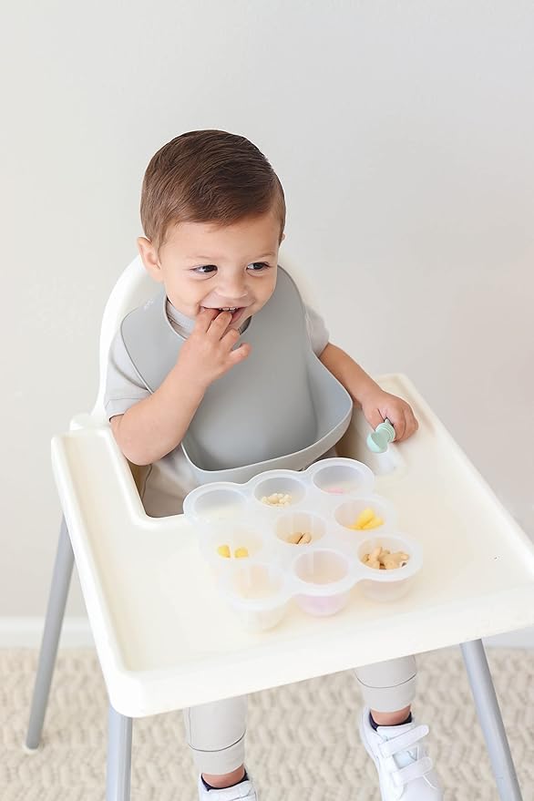 otterlove Silicone Bib ??100% Pure Platinum LFGB Baby Bibs with No Fillers ??Wide Food Catching Pocket ??Easy Clean ??Mess Proof ??Dishwasher Safe ??BPA & Phthalate Free (2 Bib Pack - Sage & Sand)
