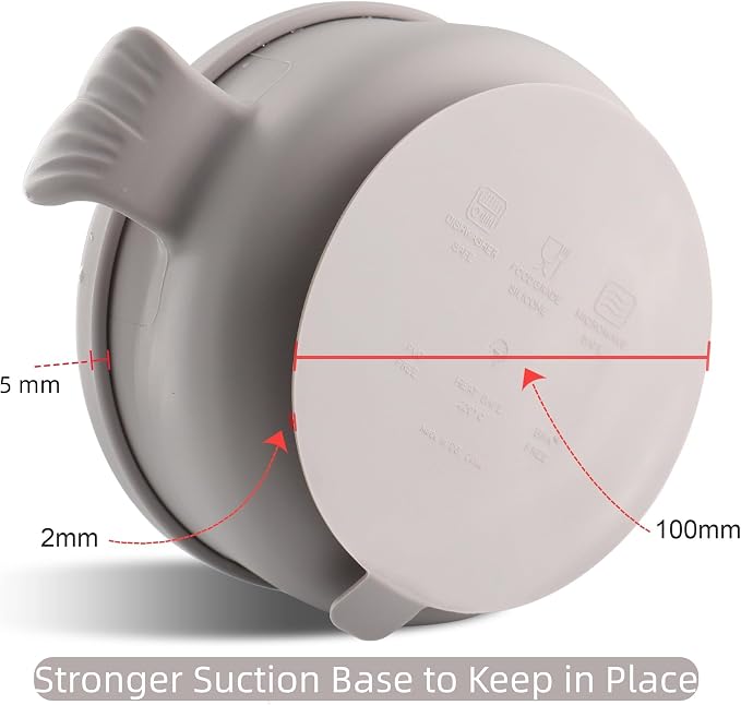 Dommy Baby Suction Bowl Silicone Suction Bowl with Spoon and Fork Baby Bowl with Suction BPA-FREE