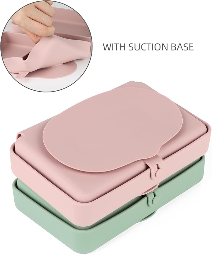 Silicone Baby Plate, Foldable & Compact Food Grade Silicone Plates, Foldable Toddler Travel Essential with Suction for Toddlers (Almond Butter)