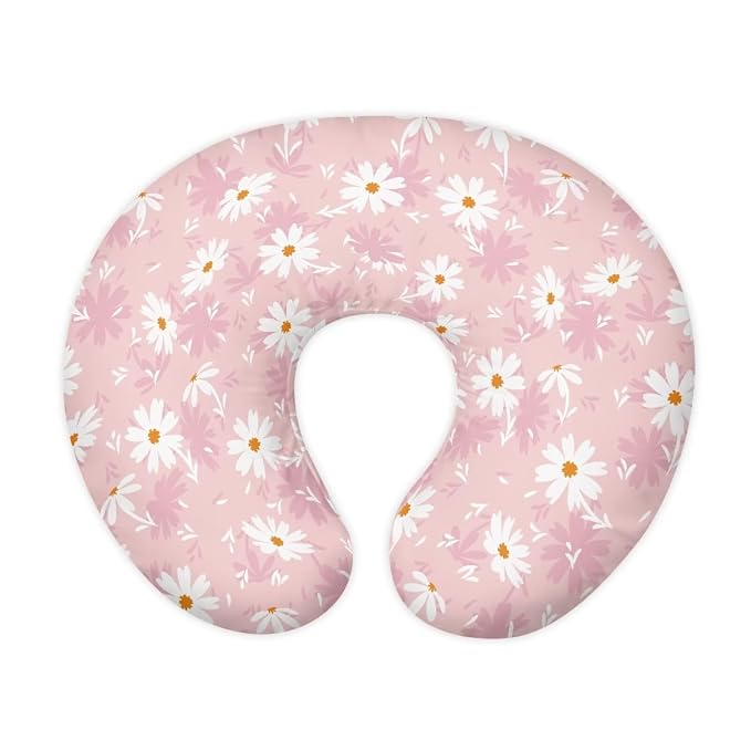 Flying Daisies Baby Nursing Pillow Cover for Newborn, Stretchy Replaceable Pillow Cover Slipcover U-Shaped Breastfeeding Pillowcase Cushion Cover