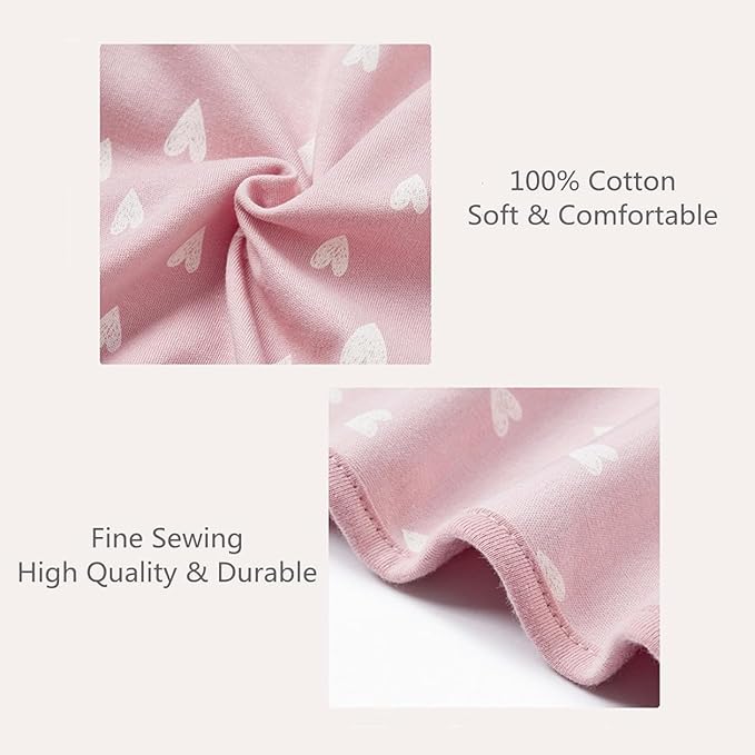insular Baby Swaddle Wrap, Swaddle Blanket for Newborn and Infant, Adjustable Swaddling Set for Boy and Girl, Soft Cotton Baby Sleep Sack 3 Pack, Rainbow&Pink Love, Medium(3-6 Month)
