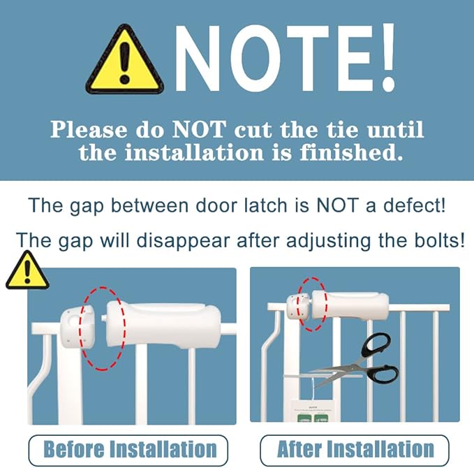 Extra Wide Baby Gate 38.5-43.5 Inch Walk Through Pressure Mounted No Drill Safety Child Gate with Door Tension Metal Gate for Stairs Doorway Puppy Dog Cat