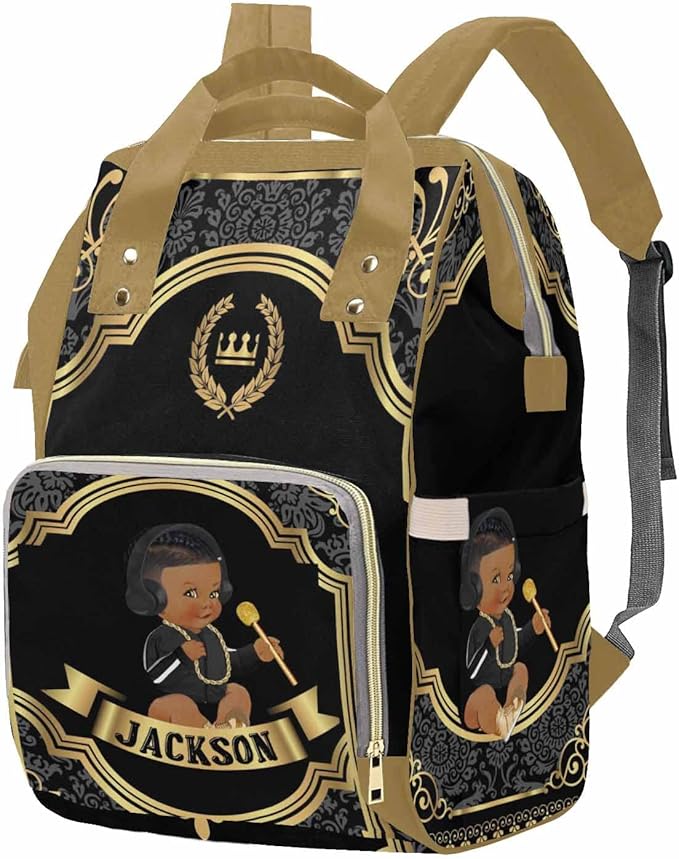 M YESCUSTOM Custom Diaper Bag Personalized Name Baby Bag Customized Mommy Bag Backpack for Men Women