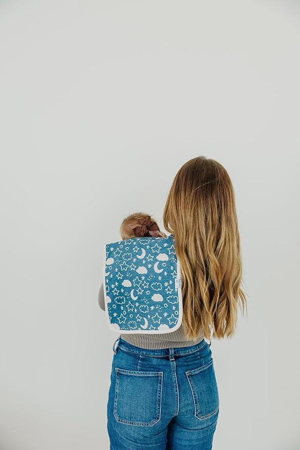 Copper Pearl Premium Baby Burp Cloths - 3-Pack Large Cotton Burp Cloths, Extra Soft Spit Up Rags with 3 Absorbent Layers, Perfect for Baby Boy and Baby Girl Gifts (21" x 10" Size, Rufus Set)