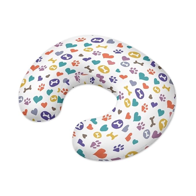 Cute Patterns Nursing Pillow Covers, Machine Washable Premium Fabric Fits The Original Support Pillow for Breastfeeding and Bottle Feeding, Cover Only
