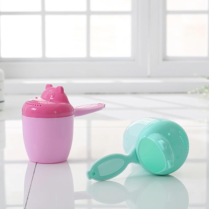 Kids Shower Rinse Cup Hair Wash Rinser Easy Grasp Shampoo Rinser Cup Ear Eyes Protective Wash Cup Toddler Bathtub
