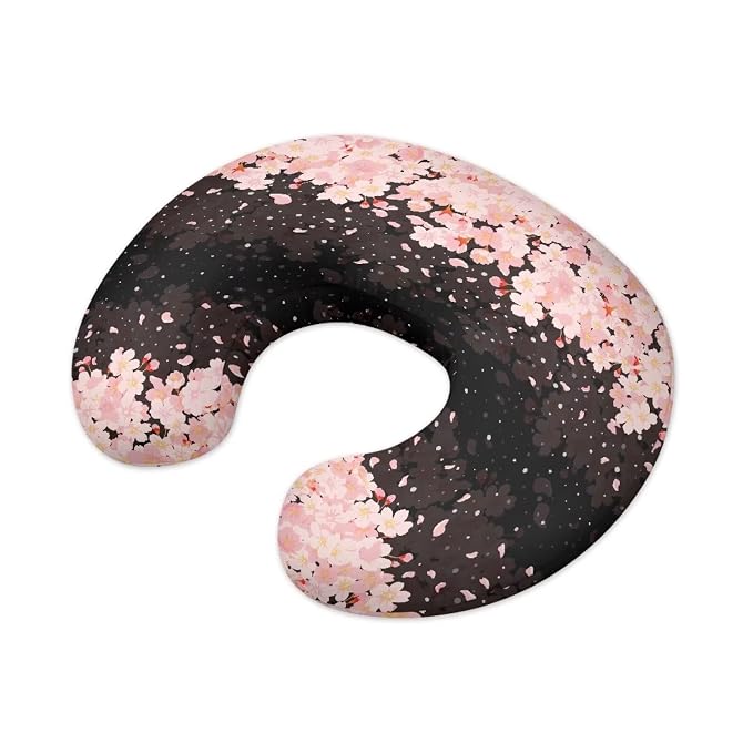 Cherry Blossom Nursing Pillow Covers, Machine Washable Premium Fabric Fits The Original Support Pillow for Breastfeeding and Bottle Feeding, Cover Only