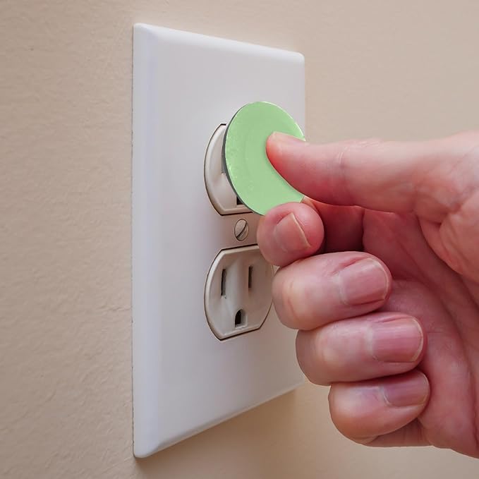 Pure Mint Green Color Outlet Covers Baby Proofing - Plug Covers for Electrical Outlets, Child Proof Socket Covers, Baby Safety Products for Home, Office