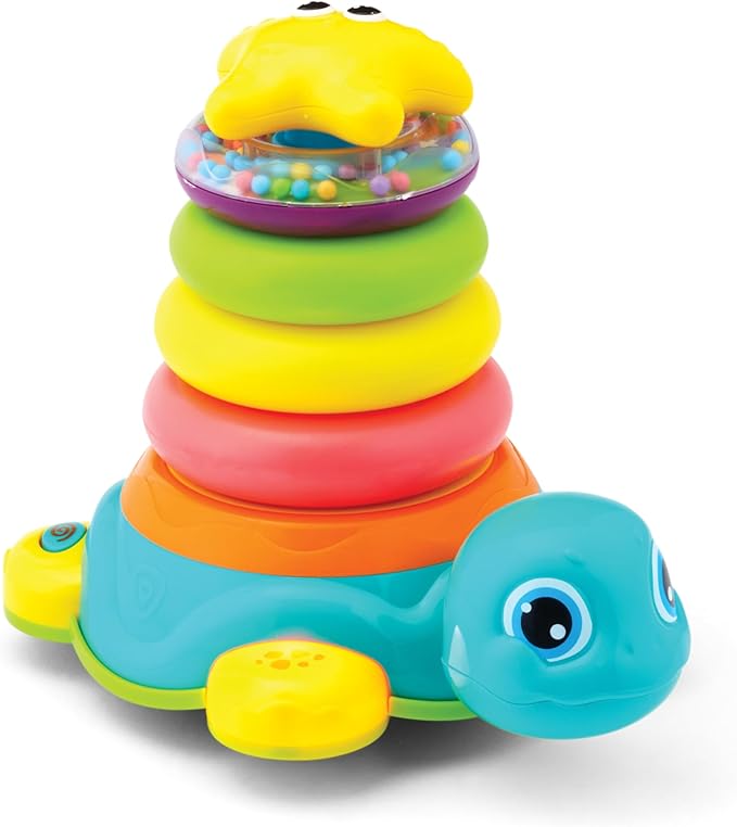 Kidoozie Bump Around Stacking Turtle Ages 6 Months+ Infant Toddler Learning Developmental Musical Toy