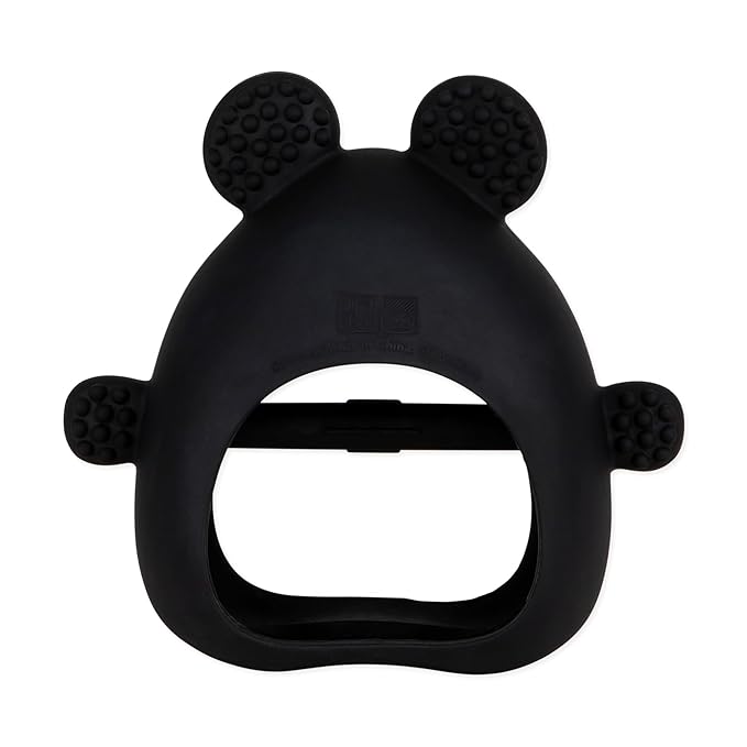 Bumkins Disney Baby Silicone Undroppable Teething Mitt, Freezer Toy Teether Keys, Soft Flexible Platinum Silicone Pacifier to Chew, Cool Teether Gum Relief, Essentials Babies 3 Months, Mickey Mouse