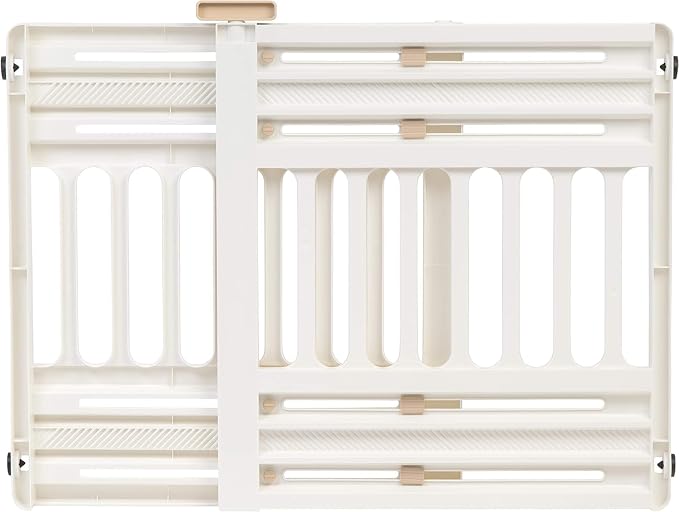 IRIS USA 24"-39" Dog Gate, Adjustable Indoor Pet Barrier, Pet Gate for Puppy, Small Dog, Cat, Easy Twist-to-Lock for Doorways & Stairs, Portable, Expandable, 25" Tall, 2-Pack, White