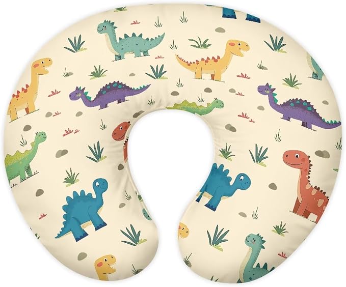 Dinosaur Leaves Nursing Pillow and Positioner Detachable Newborn Original Breastfeeding Slipcover Case U-Shaped Head Support Protector Cushion Easy Care