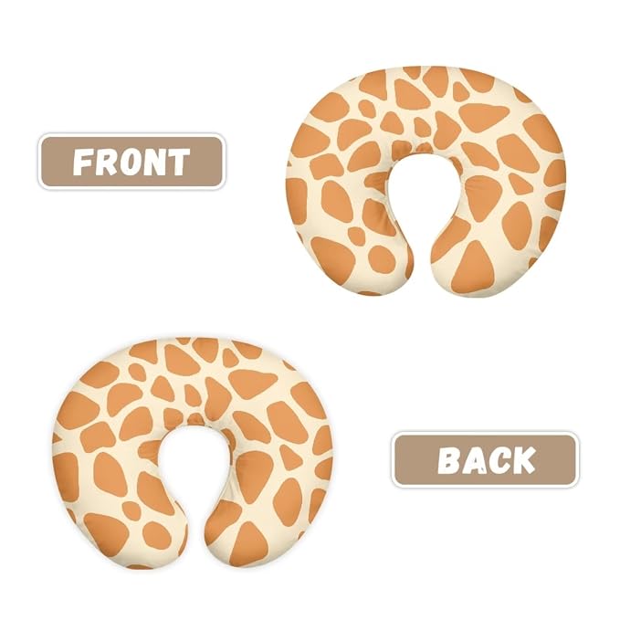 Giraffe Nursing Pillow Cover Slipcover, Breastfeeding Newborn Infant Feeding Cushion Cover Pillow Slipcovers for Breastfeeding Moms