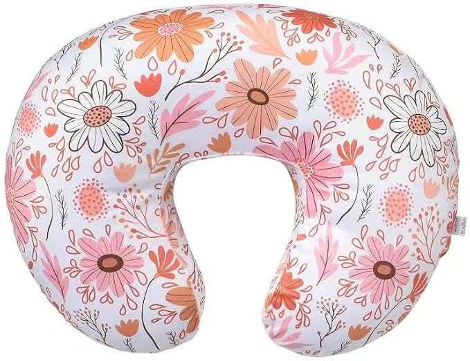 Minky Nursing Pillow Cover Breast Feeding Pillow Cover Slipcover U Shape for Baby Boy Girl,Cover Only(Daisy)