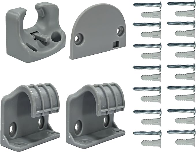 SPACEANY Retractable Baby Gate Replacement Parts Kit - Official Accessories for SPACEANY Safety Gates - Includes Including Gate Mount, Catch Mount and Set of Screws (Gray, Normal)
