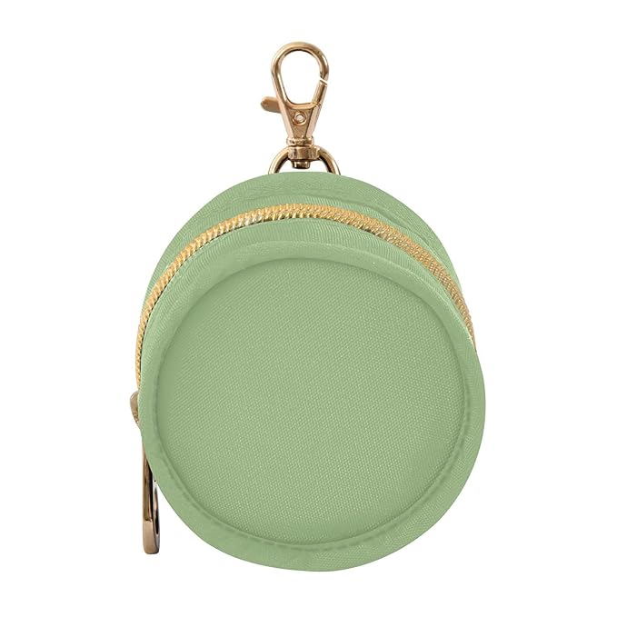 Green Pacifier Holder with Clip Pacifier Case for Diaper Bag Round Baby Pacifier Pouch Box Bag Portable