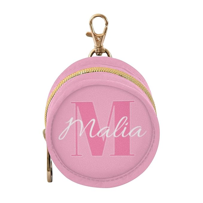 Custom Pink Pacifier Holder Case for Diaper Bag Personalized Portable Travel Pacifier Storage Case with Clip Newborn Baby Pouch for Baby Boys Girls Purse Outdoor