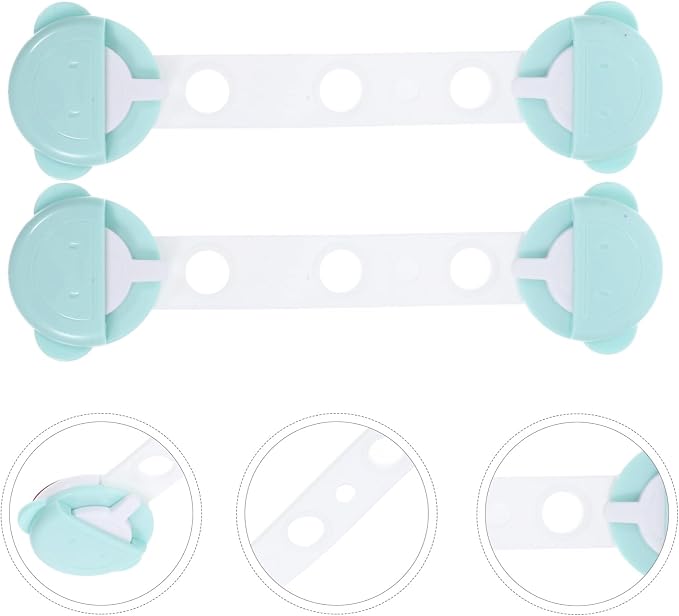 3pcs Baby Safety Cabinet Locks Child Proofing Drawer and Fridge Locks Animal Motif Adjustable Easy to Install Sturdy for Toddlers