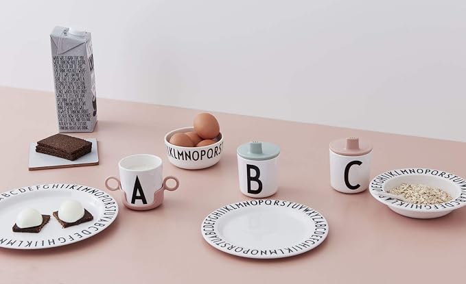 Design Letters Sippy Cup Lids for Melamine Cups Designed in Denmark | Durable Drink Lid for Babies, Toddlers & Kids | BPA & BPS Free, Food Safe Toddler Sippy Cup Lids | Dishwasher Safe Tight Fit Lids