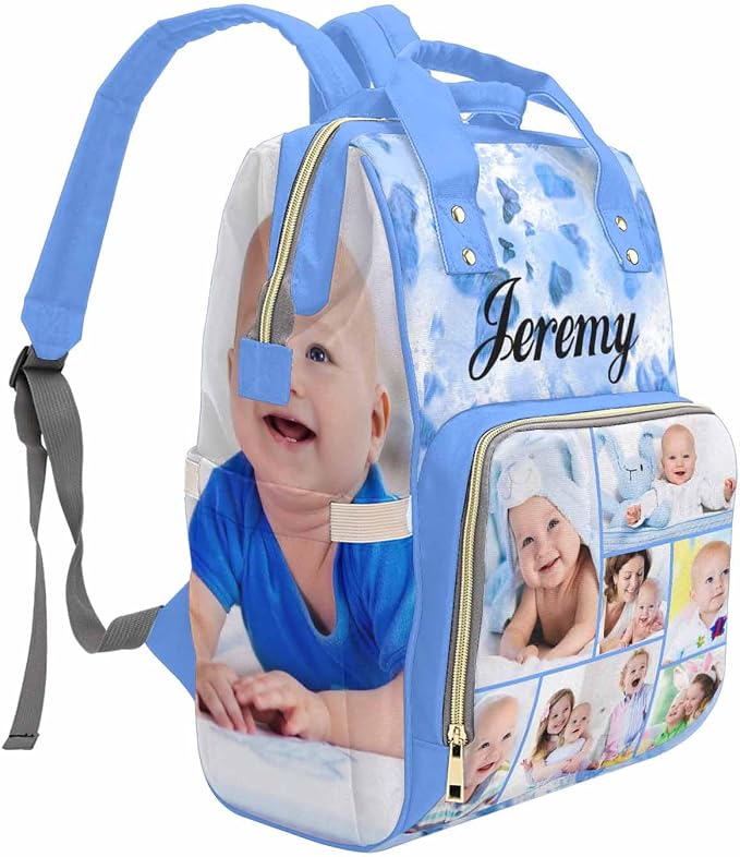 M YESCUSTOM Custom Baby Diaper Backpack Large Diaper Bag with Insulated Pockets Mommy Bags Boys Girl Unisex Multifunction Travel Baby Newborn Gift 8 Photos