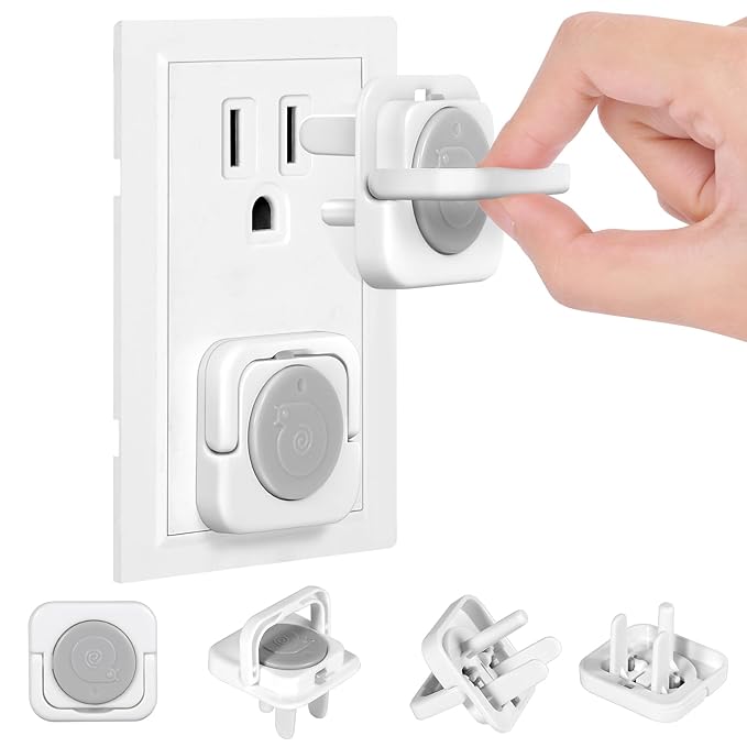 Outlet Covers Baby Proofing, 40 Pack Child Proof Plug Socket Covers Electric Plug Protectors Safety Caps to Prevent Power Shock, for US 3-Prong, Gray